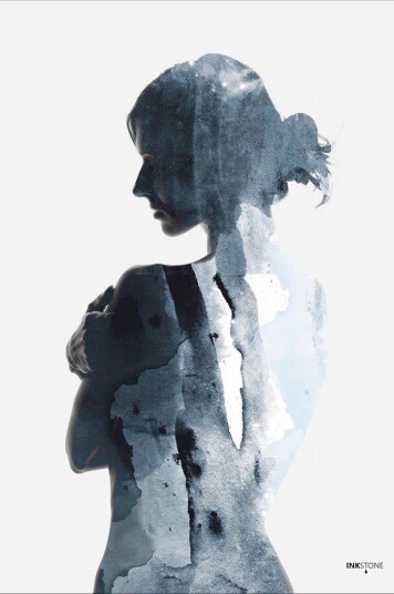 Malerifabrikken   Poster Woman in Blue   Blå
