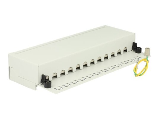 Delock Koblingspanel Cat 6 Rj-45 X 12 Lysegrå Ral 7035