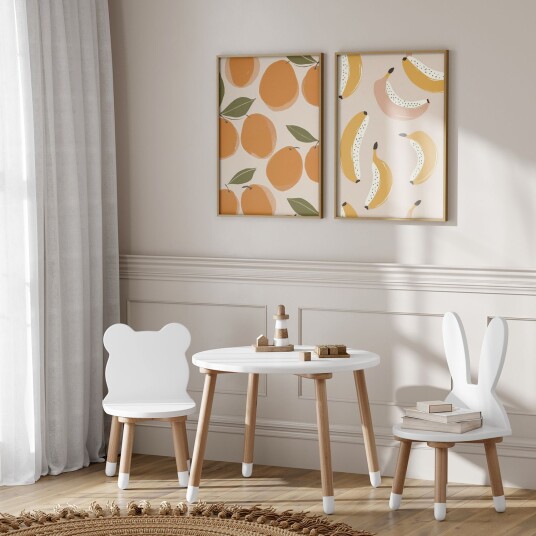 Plakat Frukt Kunst / Sett med 2