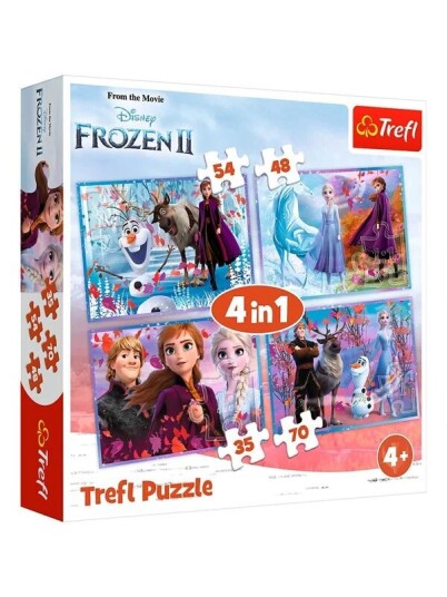 Trefl Puzzle Frozen Journey into the unknown 4in1 Gulv