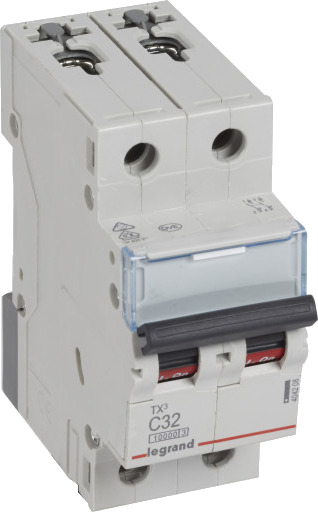 Legrand 5 stk TX³ MCB automatsikring C32 2P 2M 10/10KA