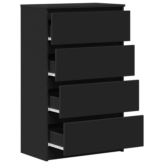 vidaXL Skjenk svart 60x35x98,5 cm konstruert tre