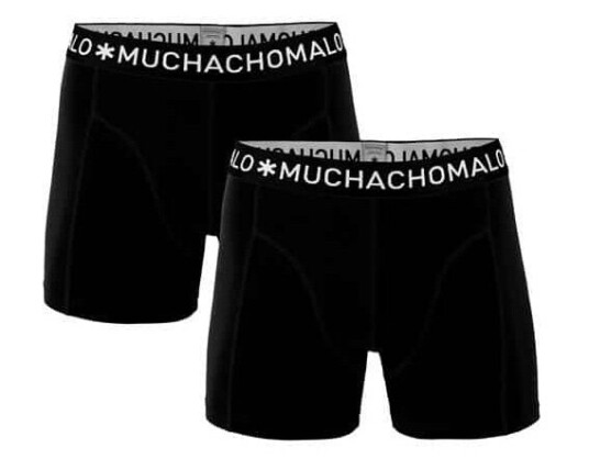 Muchachomalo 1010 Boxer Solid 2pk - Svart S Muchachomalo 1010 Boxer Solid 2pk - Svart S
