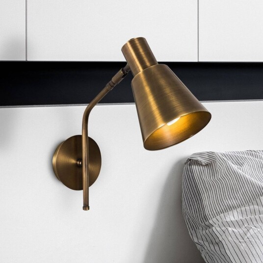 Opviq Vegglampe Sivani MR-663 gull antikk metall Ø 15 cm Opviq Vegglampe Sivani MR-663 gull antikk metall Ø 15 cm