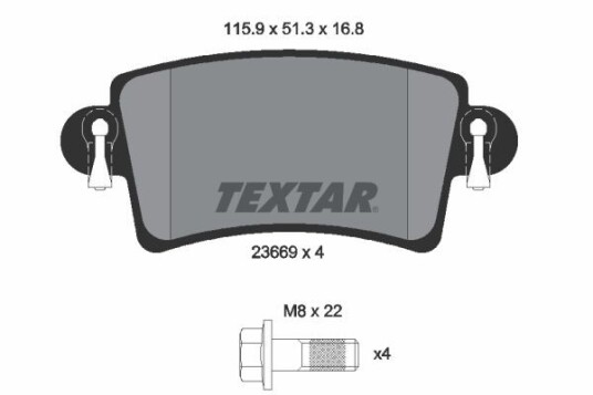 Bremseklosser TEXTAR 2366901 Bremseklosser TEXTAR 2366901