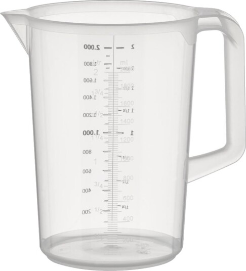 APS Målekanne Ø 15,5 cm H: 21 cm 2 liter; 2 l 15.5x20.5 cm ØxH; Transparent; Rund