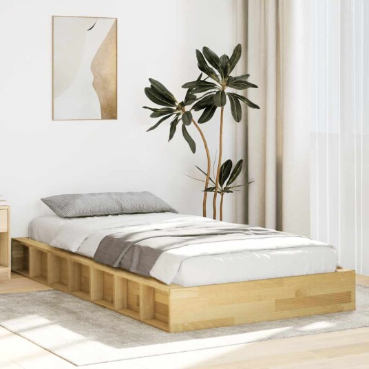  Sengeramme uten Madrass 75x190 cm Heltre Eik 8721158629173