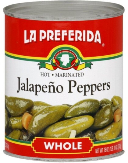 La Preferida Whole Jalapeno Peppers   Boks med Hele Syltede Jalapenoer 198 gram
