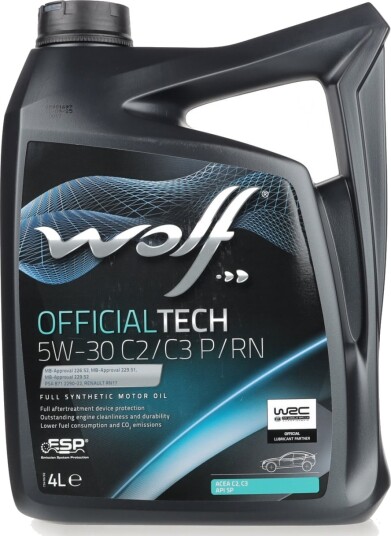 Motorolje WOLF OFFICIALTECH 5W30 C2/C3 PRN 4L