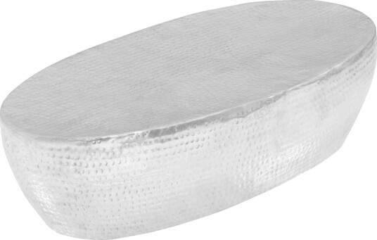  Salongbord hamret sølv 100x50x28 cm aluminium 8718475611059