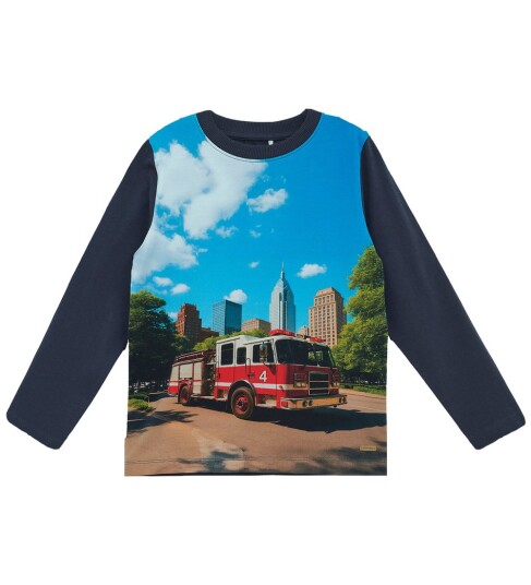 Minymo   Genser New York Brannbil Blue Nights   122
