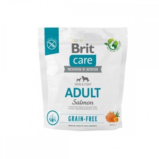 Brit Care Kornfritt Hundemat med Laks 1 kg for Voksne Hunder