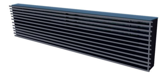 Peisbutikkenas Ventil Rail 100x650 Stål/sort 28470365