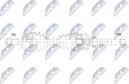 NTY NPW-PE-124 Drivaksel