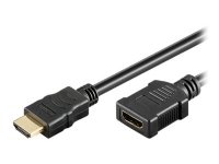 MicroConnect HDMI 1.4 Forlengelseskabel 50 cm med Ethernet Hunn-Hann - Svart