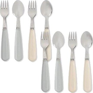 Konges Sløjd Barnebestikk 8-Pk Krem/Onyx