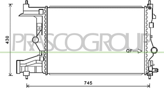 PRASCO OP416R006 Radiator motorkjøling