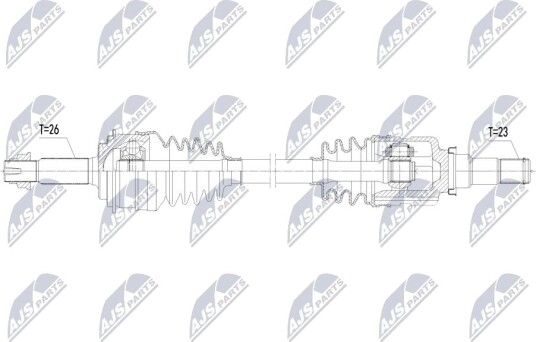 NTY NPW TY 223 Drivaksel