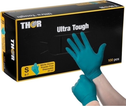 Engangshandske Thor Ultra Tough S Grøn Nitril Engangshandske Thor Ultra Tough S Grøn Nitril