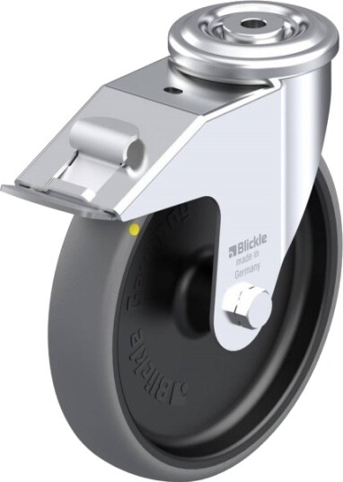 Blickle 849906 Ler-Tpa 200G-Fi-Els Styrehjul Med Brems, Hjuldiameter 200 Mm, Bæreevne (Maks.) 160 Kg, 1 Stk