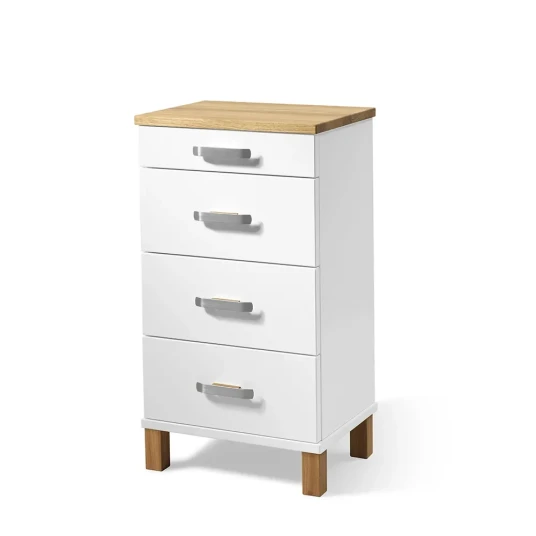 Oscarssons Möbel Nadja kommode H75 B40 Hvit Lakkert/oljet eik/grunnstål Oscarssons Möbel Nadja kommode H75 B40 Hvit Lakkert/oljet eik/grunnstål