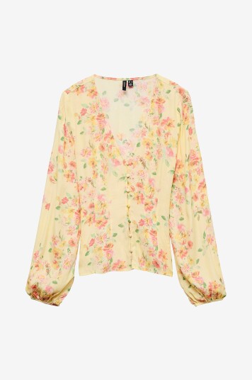 Vero Moda   Bluse vmVilma Holy LS Wvn   Gull
