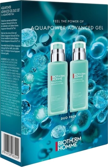 Biotherm Homme Aquapower Advanced Gel Duo Set 2x75ml
