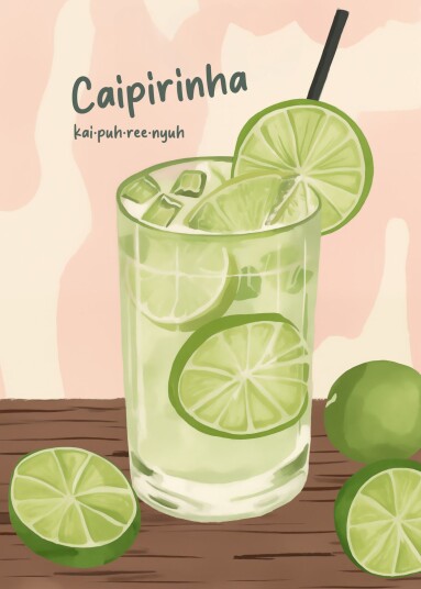 Plakat Caipirinha Cocktail