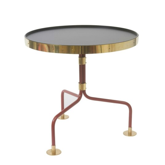 Scherlin Sidebord 12 Messing/Rød Sort