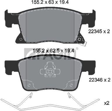 PAGID T2551N Bremseklosser