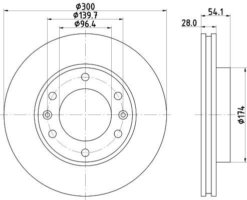 Bremseskive HELLA 8DD 355 114-341