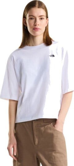 The North Face W Tnf Essential Simple Dome Boxy Rlx Ss   White   L