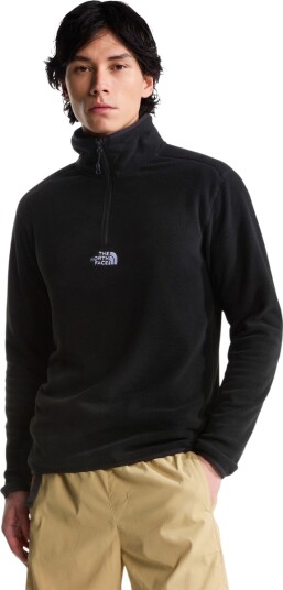 The North Face Men"s Glacier 1/4 Zip Fleece   Embroidered Logo TNF Black XL