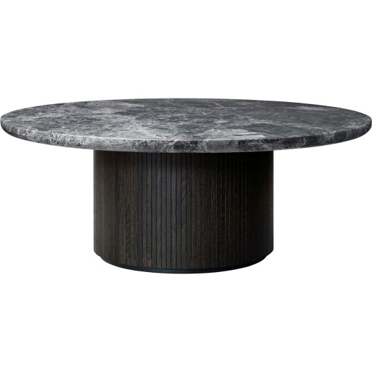 Gubi Moon Salongbord Rundt Ø150 H45 Brown Black / Grå Marmor