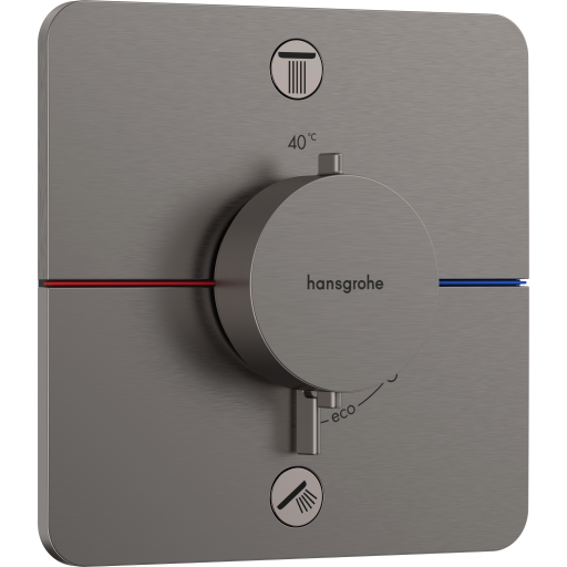 Hansgrohe ShowerSelect Comfort Q dusjbatteri, sort krom Hansgrohe ShowerSelect Comfort Q dusjbatteri, sort krom
