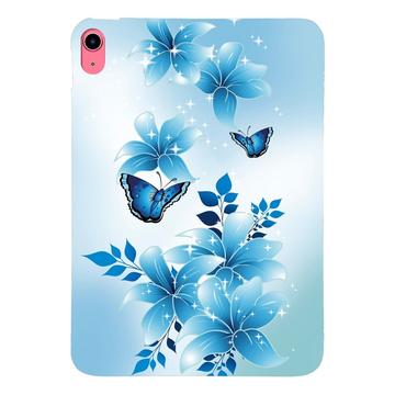 iPad 2022/2025 Stilig Ultra Slim TPU deksel   Blå Sommerfugl