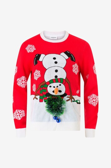 Lindbergh Julegenser 3D Interactive Xmas Knit Rød Lindbergh Julegenser 3D Interactive Xmas Knit Rød