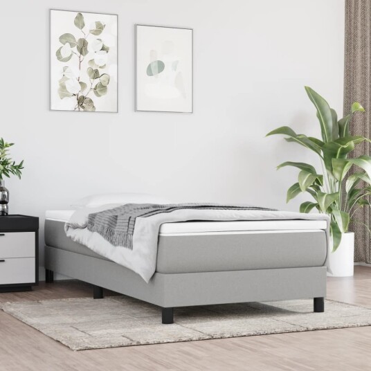 vidaXL Pocket Spring Sengepute Medium Lys Grå 120x190x20 cm Stoff vidaXL Pocket Spring Sengepute Medium Lys Grå 120x190x20 cm Stoff