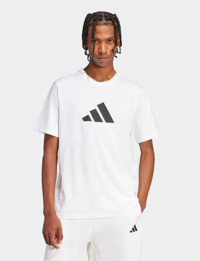 adidas Sportswear M Fi 3Bar Tee - White - S adidas Sportswear M Fi 3Bar Tee - White - S