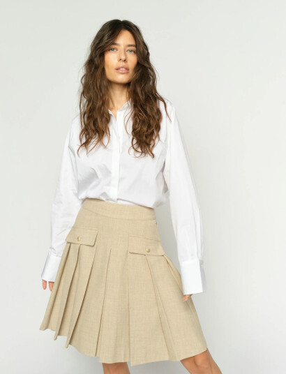 MOS MOSH Mmruni Flair Skirt   Beige   36