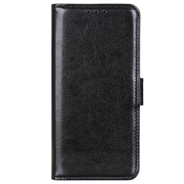 iPhone 15 Lommebok-deksel med Magnetisk Lukning Svart