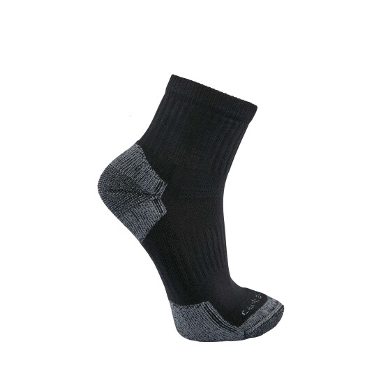 Carhartt Cotton Blend Quarter Socks 3 Pack Men Black XL L