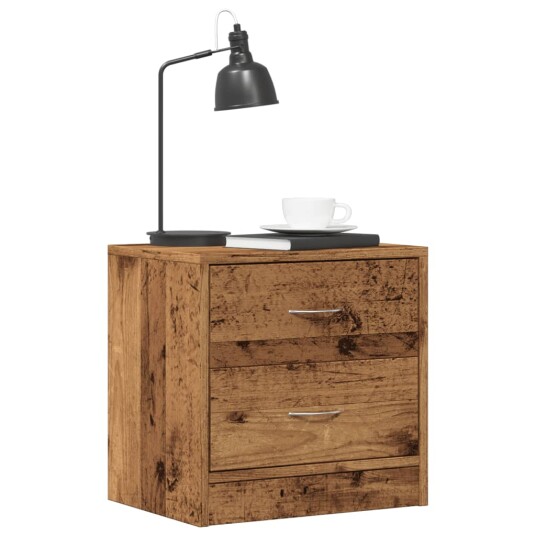  Nattbord 2 stk gammelt tre 40x30x40 cm konstruert tre 8721158554383