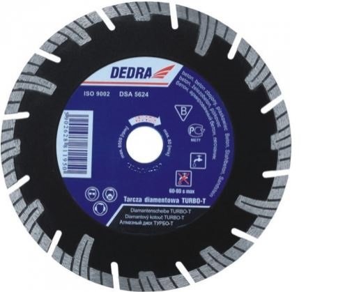 Dedra Turbo T Diamantskive For Kutting Av Armert Betong 230Mm H1197 Dedra Turbo T Diamantskive For Kutting Av Armert Betong 230Mm H1197