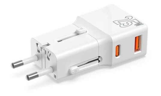 Mobile Origin Travel adapter 25W EU/US/UK/AU whi
