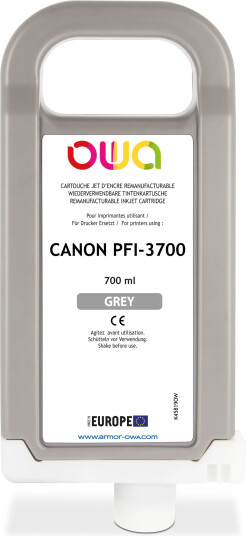 TB Blekkpatron PFI-3700GY Grå (700ml), erstatter Canon 6448C001