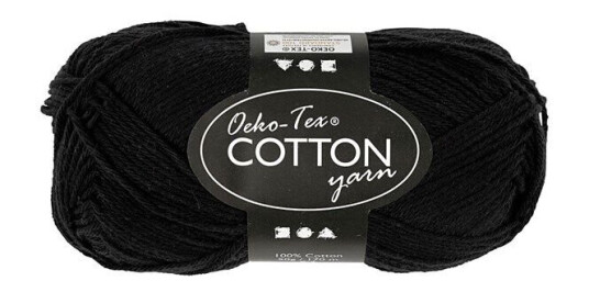 Creativ Company Cotton yarn Black 50gr 170m