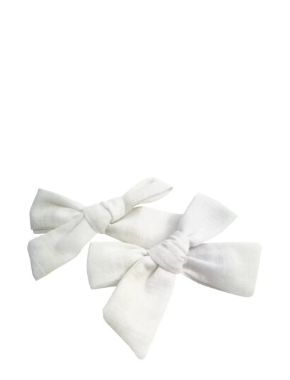Pipol"s Bazaar Stina Bow 2 Pcs White White ONE SIZE