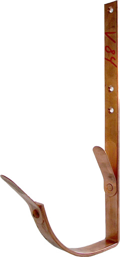 333 mm takrennejern, kort 1/4-rund, kobber copper 12 inch