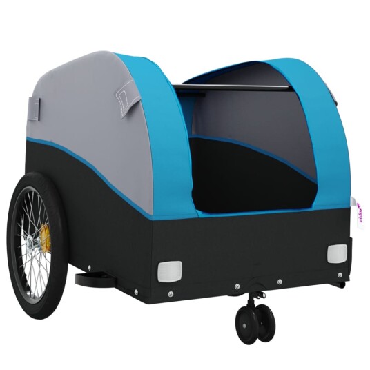 vidaXL Sykkelvogn svart og blå 30 kg jern vidaXL Sykkelvogn svart og blå 30 kg jern